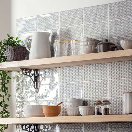 Winchester Residence Fabrique Rosaline Dove Grey Tile 10 x 20cm