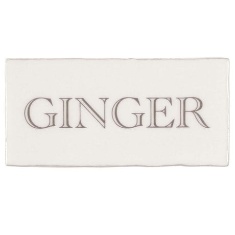 Winchester Residence Ginger in Grey on Cotton Half Tile 13 x 6.3cm