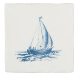 Winchester Residence Yawl Blue on Papyrus 13 x 13cm 