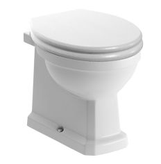 Tabo Primrose Back To Wall WC & Satin White Wood Effect Soft Close Seat