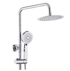 Tabo Tondo Cool-Touch Thermostatic Mixer Shower with Riser & Overhead Kit