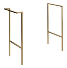 Tabo Milan Brushed Brass Optional Frame with Integrated Towel Rail