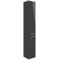 Tabo Ancona Anthracite Gloss Floor Standing 2 Door Tall Unit 350mm