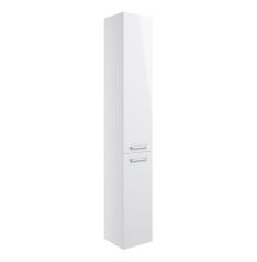 Tabo Ancona White Gloss Floor Standing 2 Door Tall Unit 350mm