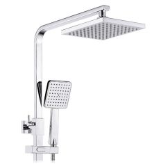 Tabo Quadrato Cool-Touch Thermostatic Mixer Shower with Riser & Overhead Kit