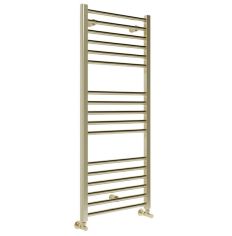 Tabo Forma Straight Ladder Brushed Brass Radiator (smaller size pictured)