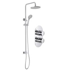 Tabo Merita 2 - Two Outlet Twin Shower Valve with Riser & Overhead Kit
