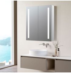 Tabo Pure 2 Door Front-Lit Mirror Cabinet 700 x 600mm