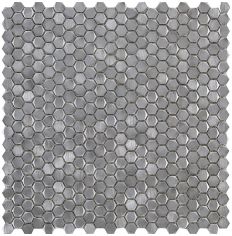 Porcelanosa Gravity Aluminium Hexagon Metal Mosaic 30.4 x 30.7cm