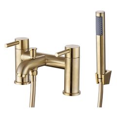 Apollo Geneva Brushed Brass Bath Shower Mixer Tap