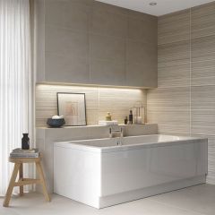 Apollo Holloway Square Double Ended Supercast Bath 1700 x 750 x 550mm