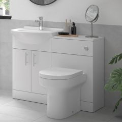Apollo Russell White Gloss Floor Standing WC Unit (BTW pan and basin unit not included)