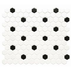 Original Style Black and White Honeycomb Mosaic
