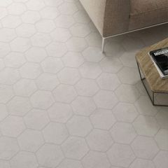 Hexatile Concrete White Tile 17.5 x 20cm
