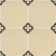 Odyssey Empire Black on White Tiles, pattern repeat