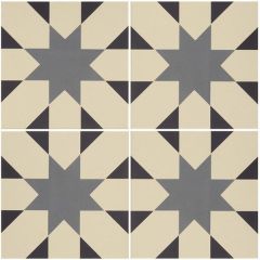 Odyssey Seville Light Blue & Dark Blue on Dover White Tiles, pattern repeat