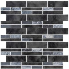 Original Style Fawkes Dark Grey Linear Mosaic 30 x 32.5cm