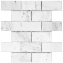 Original Style Viano White Bevel Brickbond Polished Marble