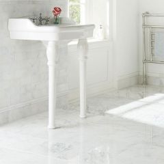 Original Style Viano White Polished Marble with Nero Polished Marble