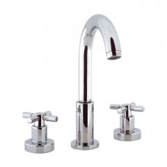 Totti Deck Mounted Basin Tap 3 Hole Set with Waste