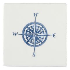 Winchester Residence Compass Blue on Papyrus 13 x 13cm