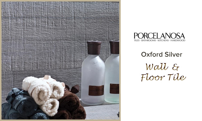 Porcelanosa Oxford Silver wall and floor tile