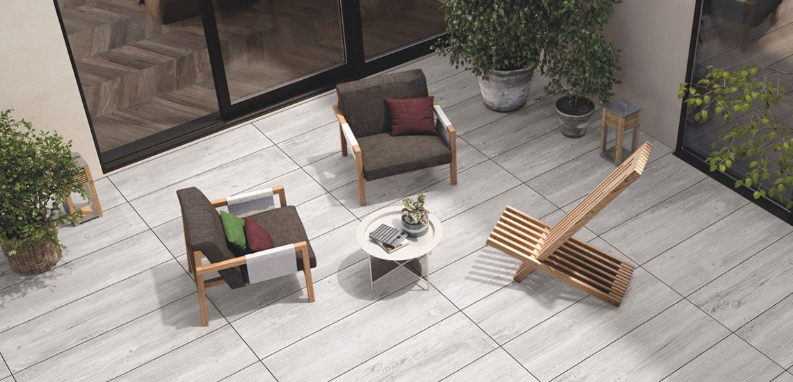 Toscanawood Ice outdoor tiles