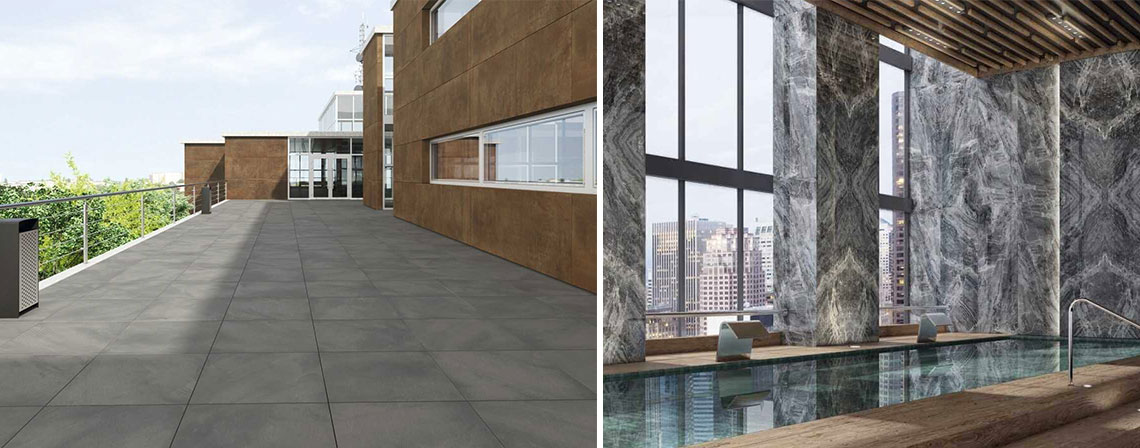 Coverlam large format tiles by Grespania