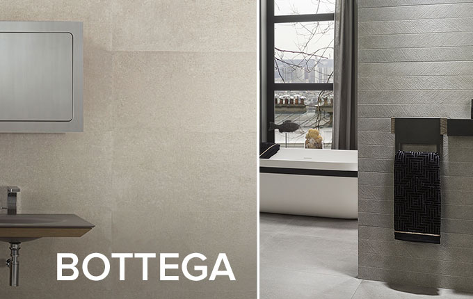 Bottega cement effect tile collection by Porcelanosa