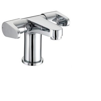 Bristan Quest 2 Handled Basin Mixer Tap With Clicker Waste