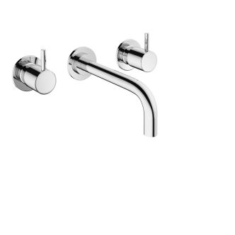 Crosswater Mike Pro Wall Mounted Basin Tap 3 Hole Set CHROME