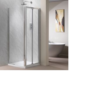 Genesis Bifold Shower Door (shown with side panel)