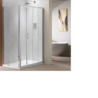 Genesis Sliding Shower Door (shown with side panel)