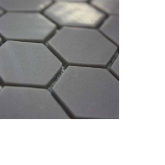 Hexagon Nature Grey Glass Mosaics