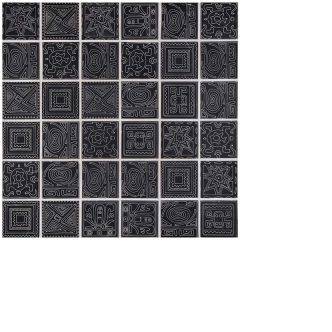 Kinetic Black Glass Mosaic 29.7 x 29.7cm
