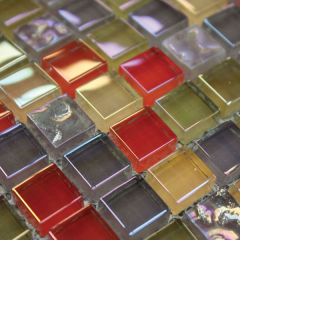 Lustrous Red Mix Glass Mosaic