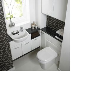 Mereway Pacific White Gloss Fitted Bathroom