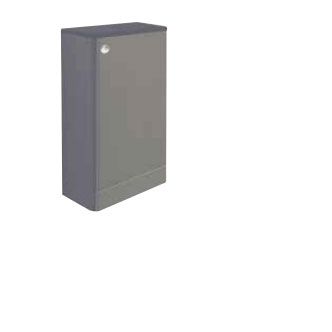 Options Basalt Grey 500mm WC Unit with Concealed Cistern 