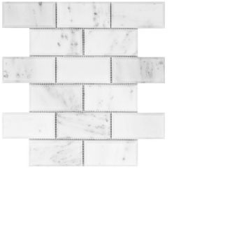 Original Style Viano White Bevel Brickbond Honed Marble