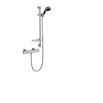Plan Thermostatic Exposed Bar Shower with Adjustable Slide Rail Kit