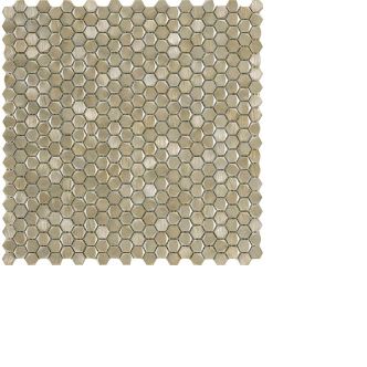 Porcelanosa Gravity Aluminium Hexagon Gold Mosaic 30.4 x 30.7cm