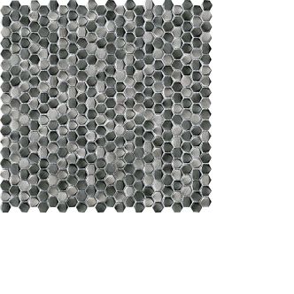 Porcelanosa Gravity Aluminium Hexagon Metal Titanium Mosaic 30.7 x 30.7cm