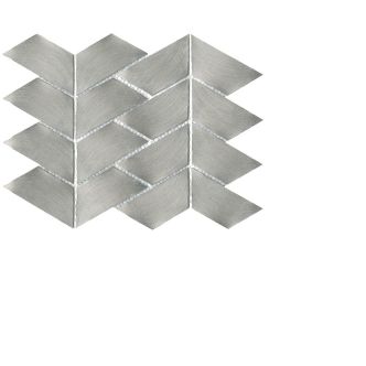 Porcelanosa Gravity Aluminium Braid Metal Titanium Mosaic 35.9 x 23.3cm