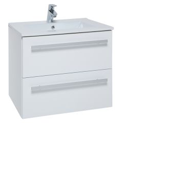 Purity White 600mm Wall Mounted Drawer Unit With Basin
