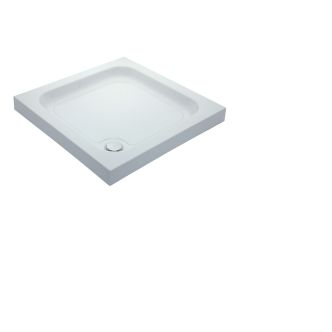 QX 80mm Cast Stone Square Shower Tray