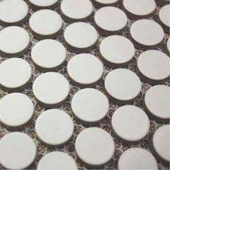 Shapes Matt White Circular Ceramic Mosaics
