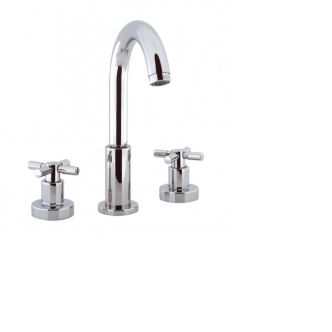 Totti Deck Mounted Basin Tap 3 Hole Set with Waste